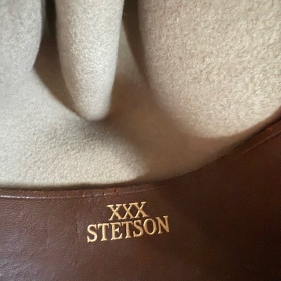 VINTAGE Stetson 3X Beaver Taupe Tan Size 6 3/4 Hat - Picture 6 of 7